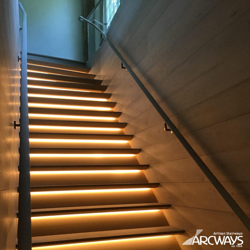 Modern Design Straight Staircase with Integrated Lighting | New York