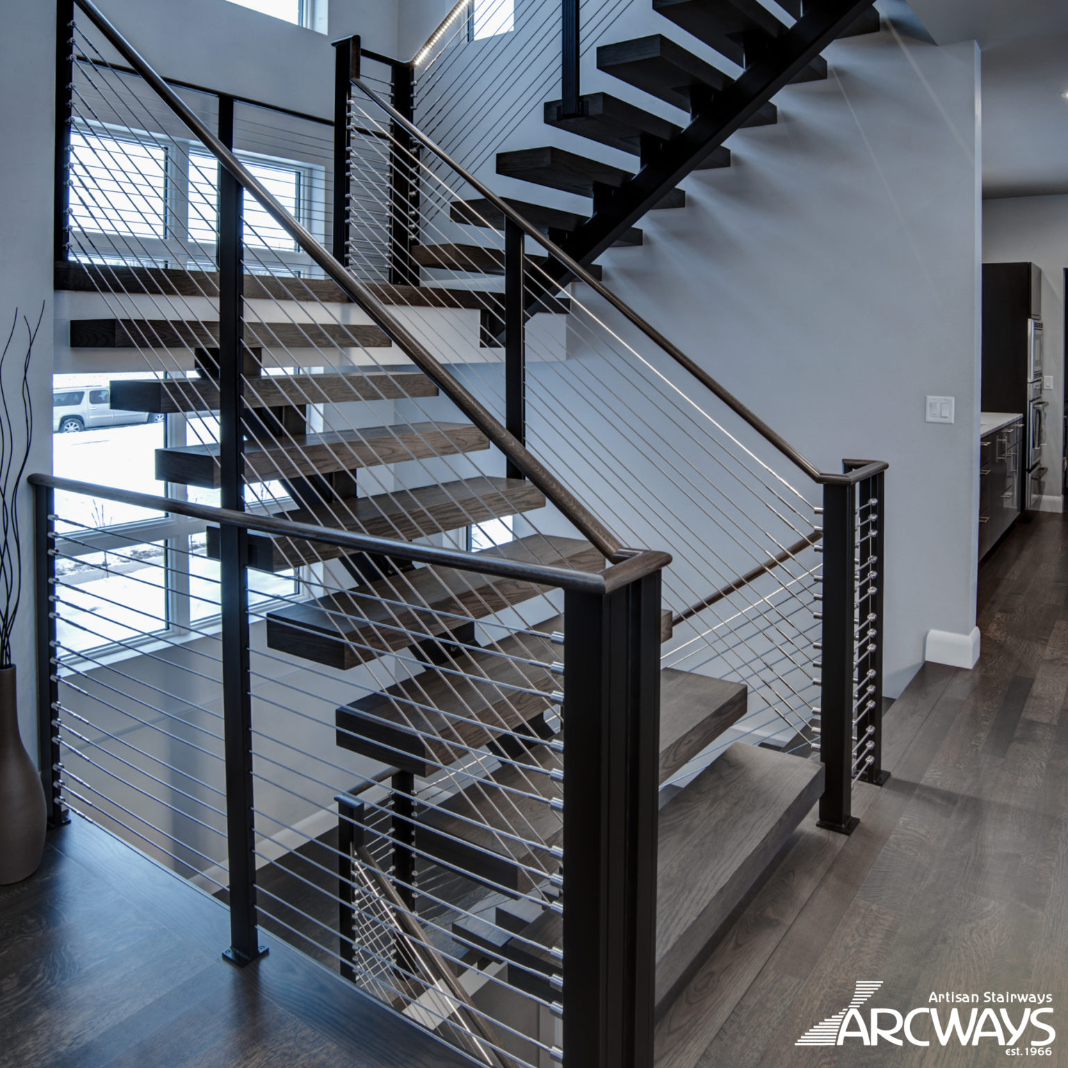 Custom Details: Stairs with Integrated LED Lighting by Arcways