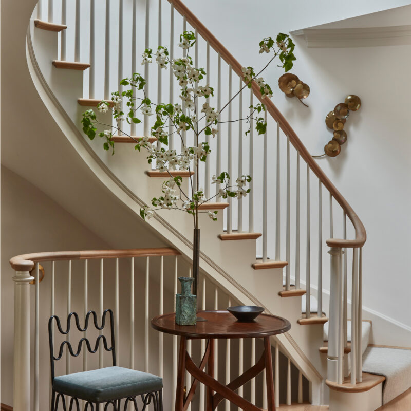 Classic Custom Curved Staircase in San Francisco