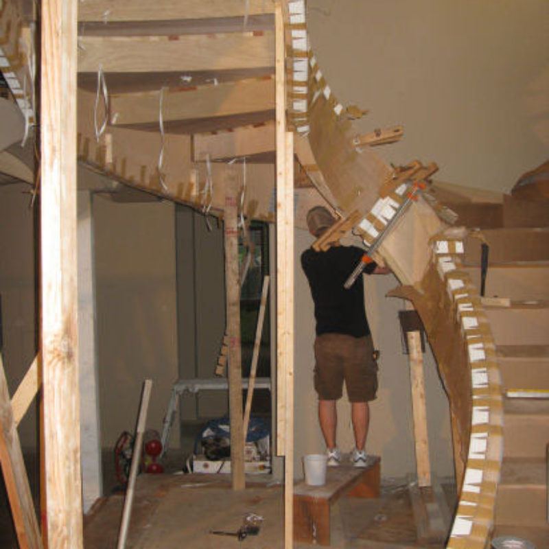 Curved Staircase Installation | Hawaii