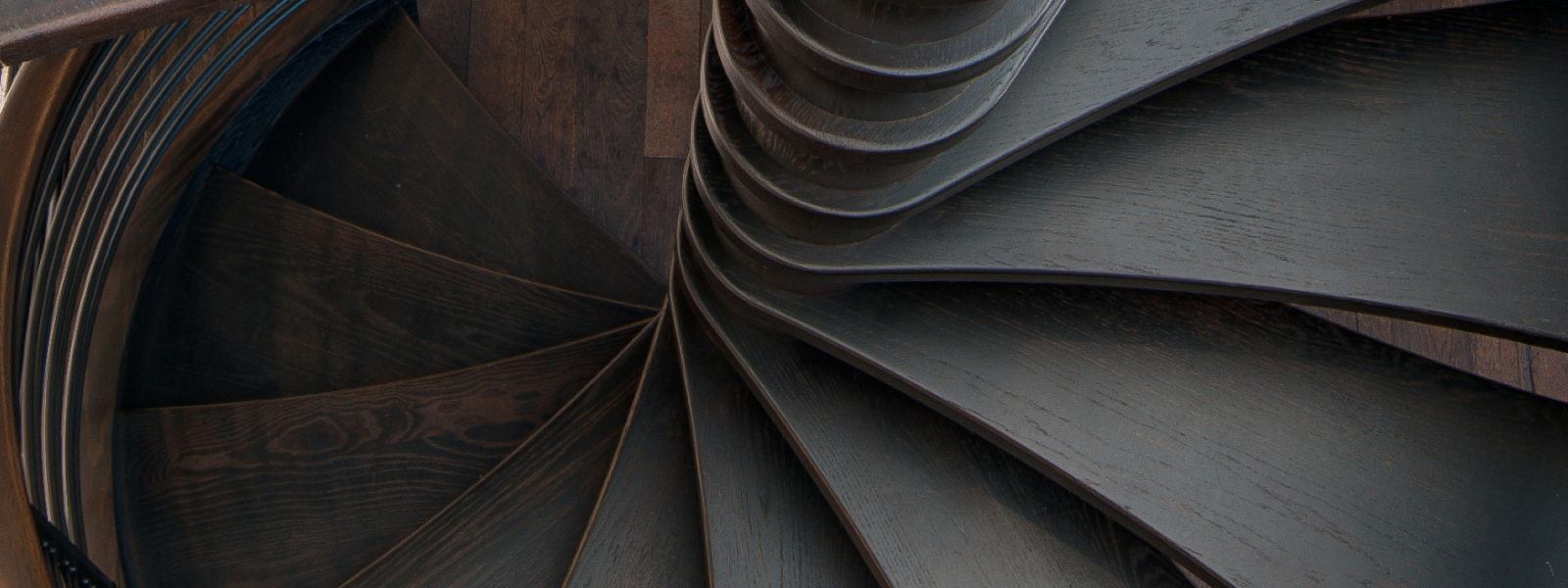Modern Wood Spiral Stairway by Arcways Custom Stairs