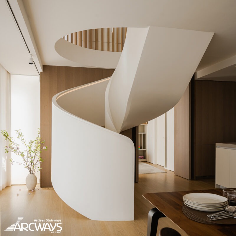 Modern Helical Stair Design with Parapet Wall - New York City