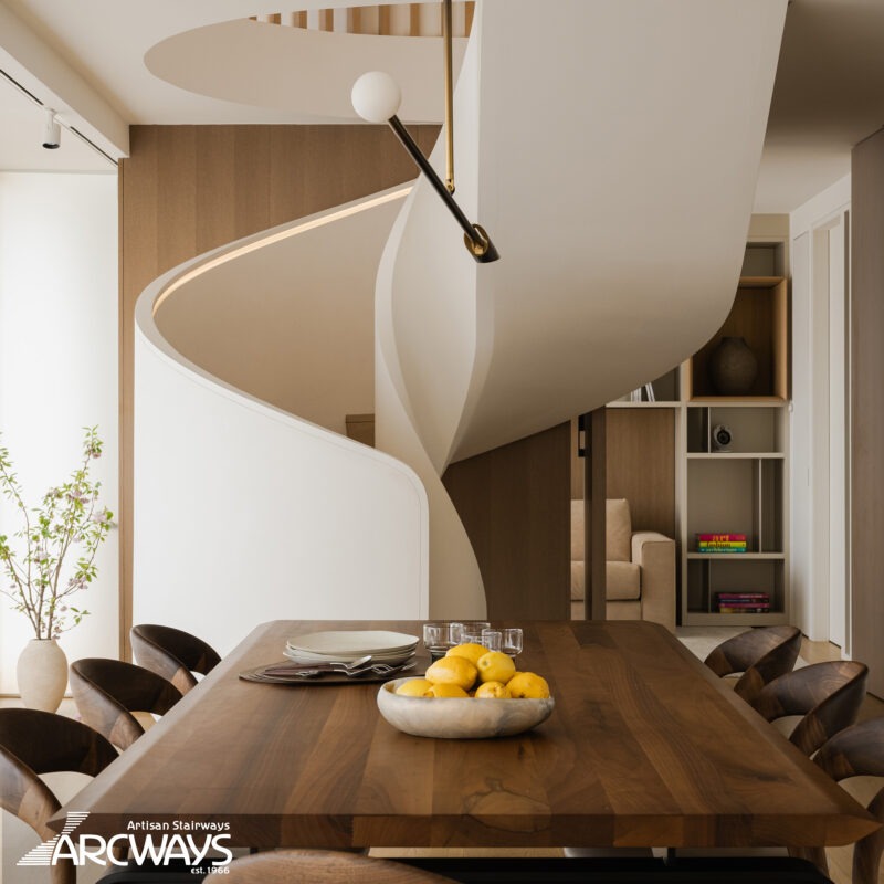 Modern Helical Stair Design with Parapet Wall - New York City