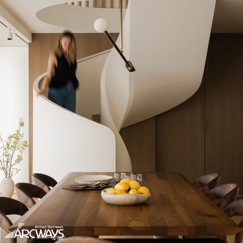 Modern Helical Stair Design with Parapet Wall - New York City
