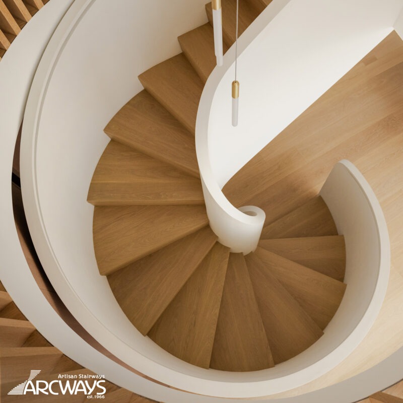 Modern Helical Stair Design with Parapet Wall - New York City