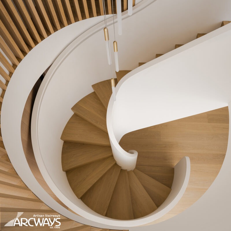 Modern Helical Stair Design with Parapet Wall - New York City