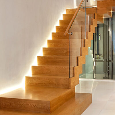 Elegant Zig Zag Straight Stair in Georgetown D.C.